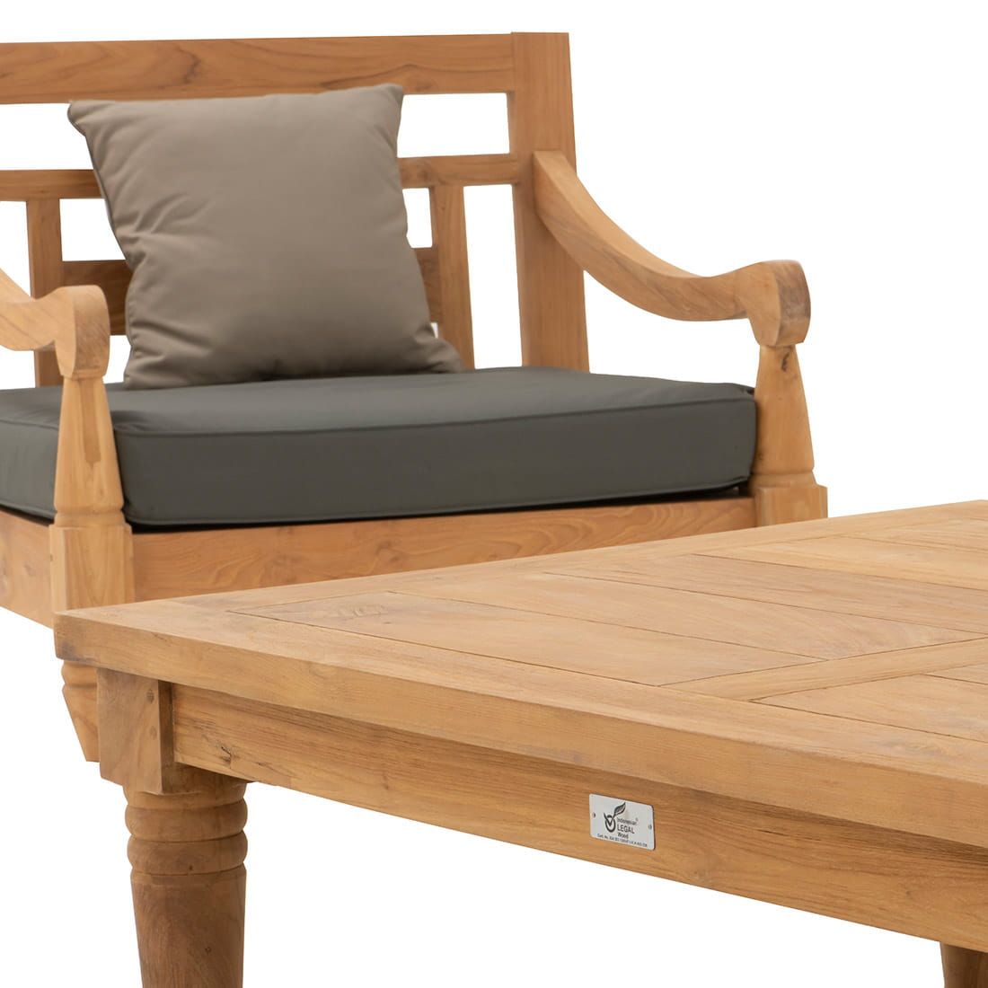 OUTLIV. Mojo Loungeset 3-tlg. Teakholz/Sunproof