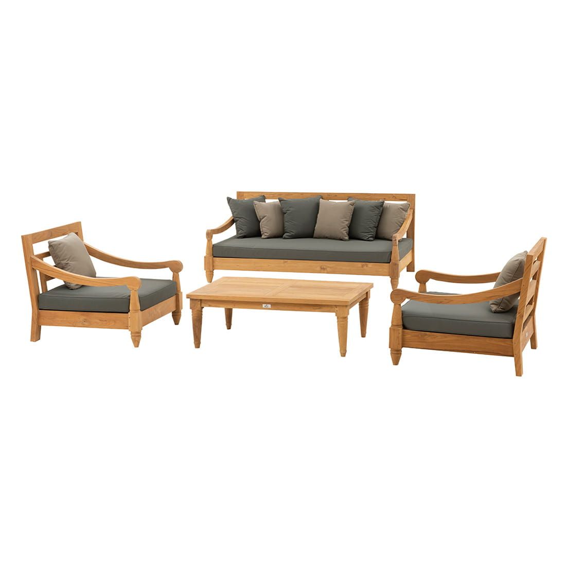 OUTLIV. Mojo Loungeset 4-tlg. Teakholz/Sunproof