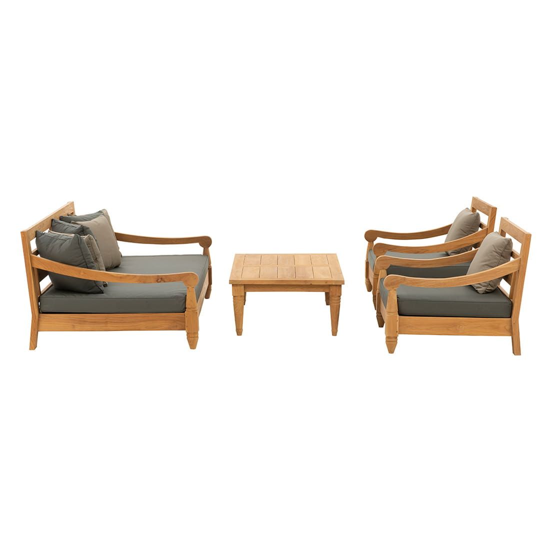 OUTLIV. Mojo Loungeset 4-tlg. Teakholz/Sunproof
