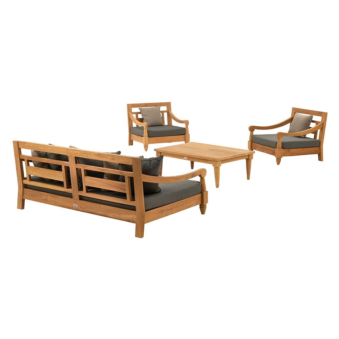 OUTLIV. Mojo Loungeset 4-tlg. Teakholz/Sunproof