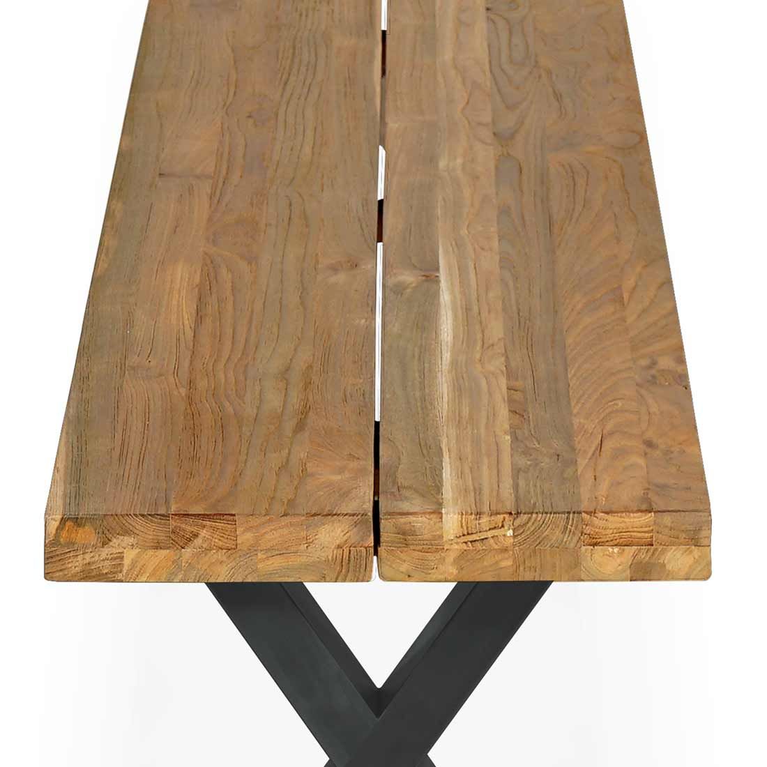 OUTLIV. Hudson Gartenmöbelset 3-tlg. Tisch 200x100cm Edelstahl/Teak  recycelt