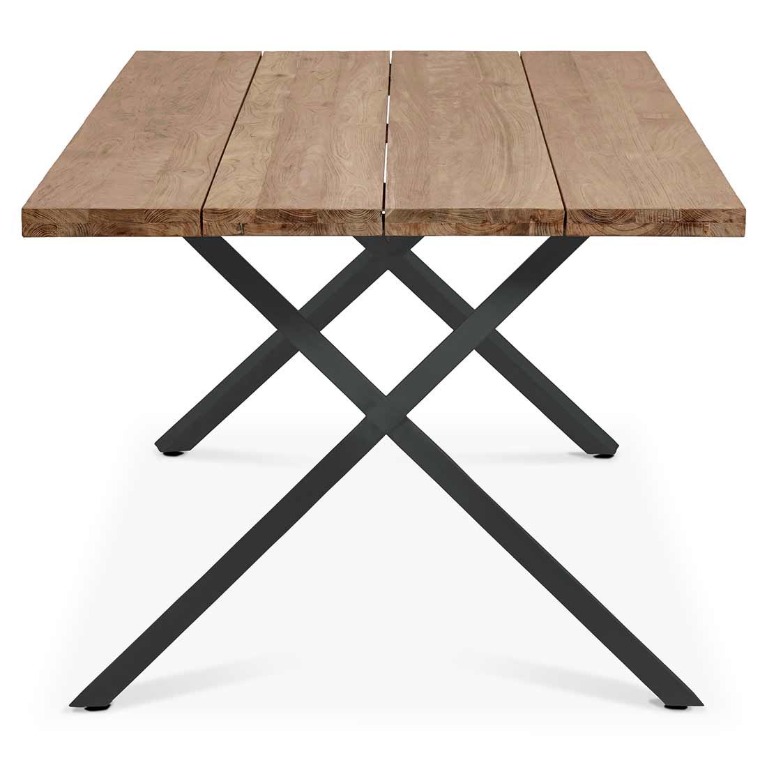 OUTLIV. Hudson Gartenmöbelset 3-tlg. Tisch 200x100cm Edelstahl/Teak  recycelt