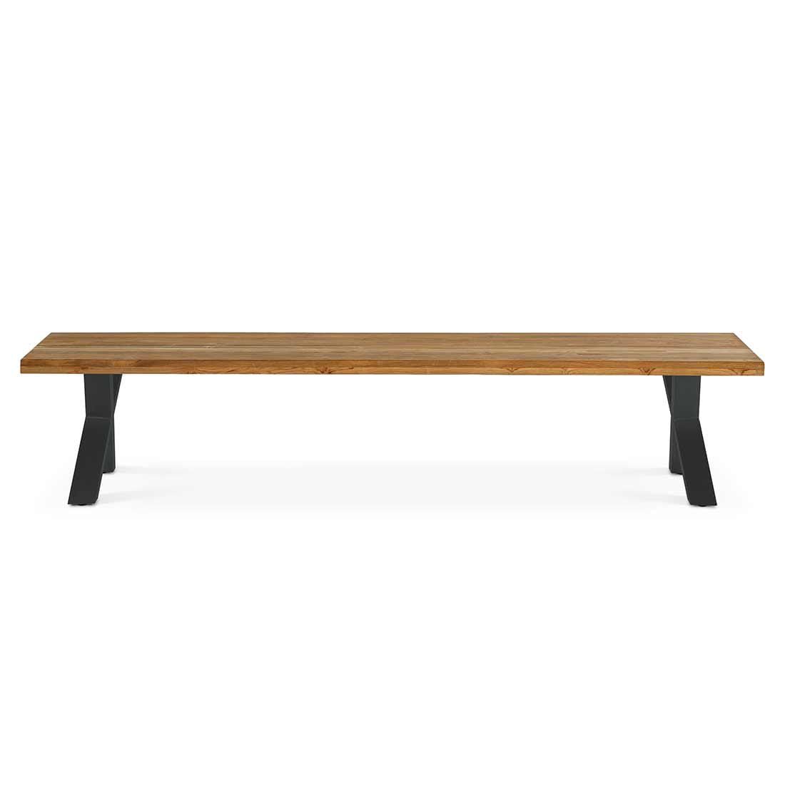 OUTLIV. Hudson Gartenmöbelset 3-tlg. Tisch 200x100cm Edelstahl/Teak  recycelt