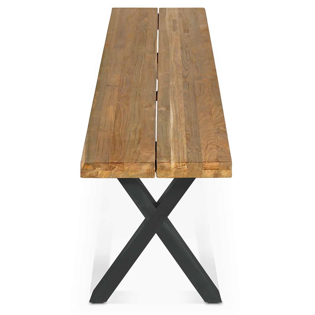 OUTLIV. Hudson Gartenmöbelset 3-tlg. Tisch 200x100cm Edelstahl/Teak  recycelt
