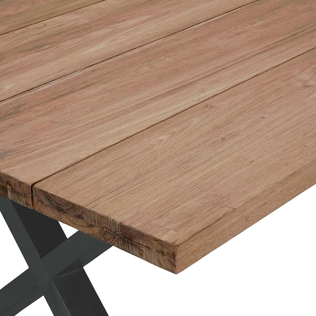 OUTLIV. Hudson Gartentisch 220x100cm Edelstahl/TeakRecycelt