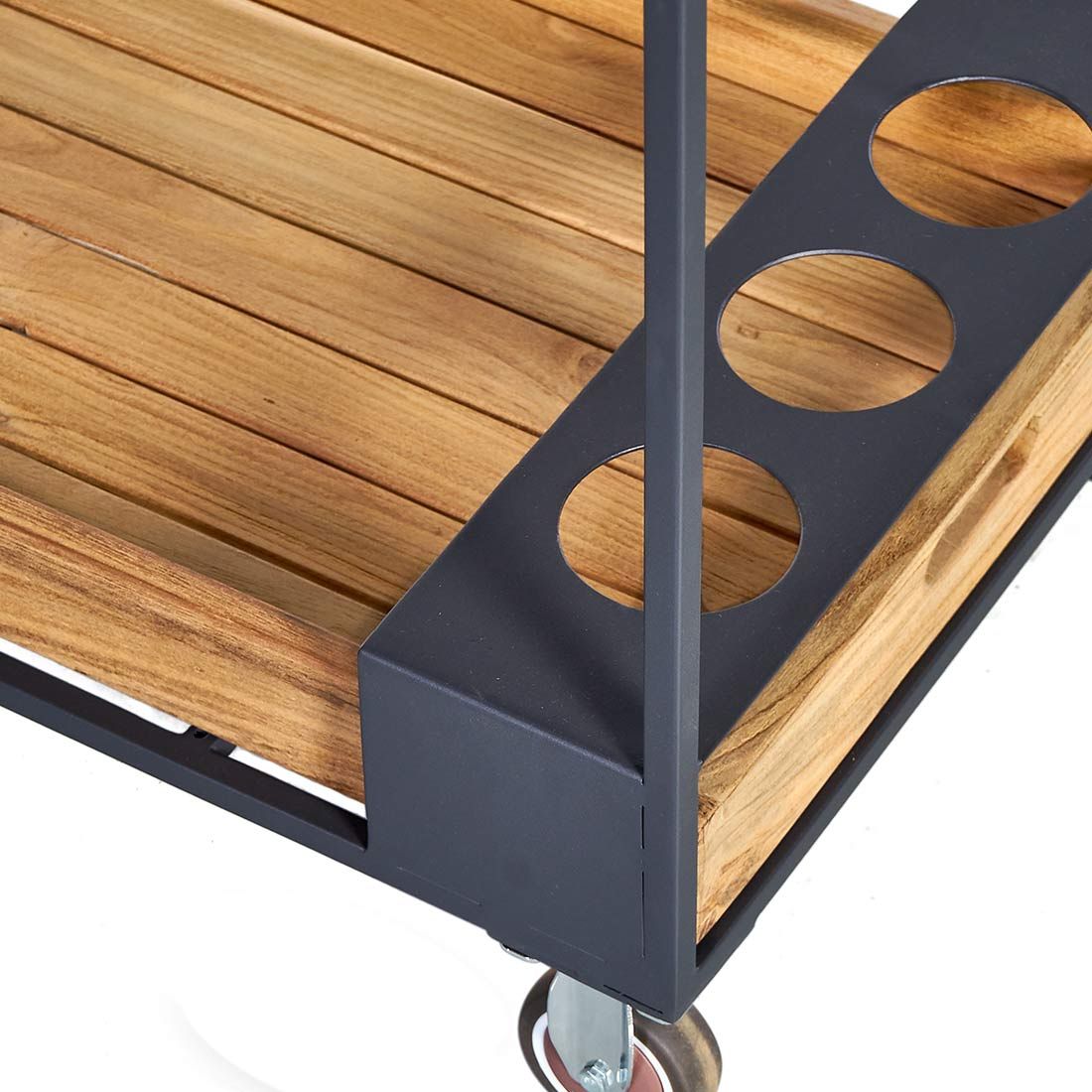 OUTLIV. Oro Servierwagen Stahl/Teak Recycelt