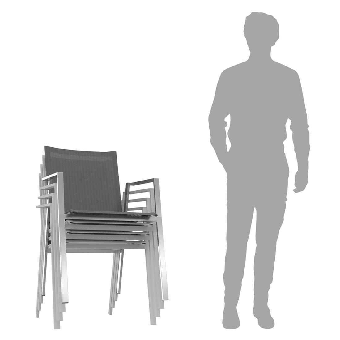 OUTLIV. Porto Gartenmöbelset 5-tlg. mit Tisch 160x90 cm