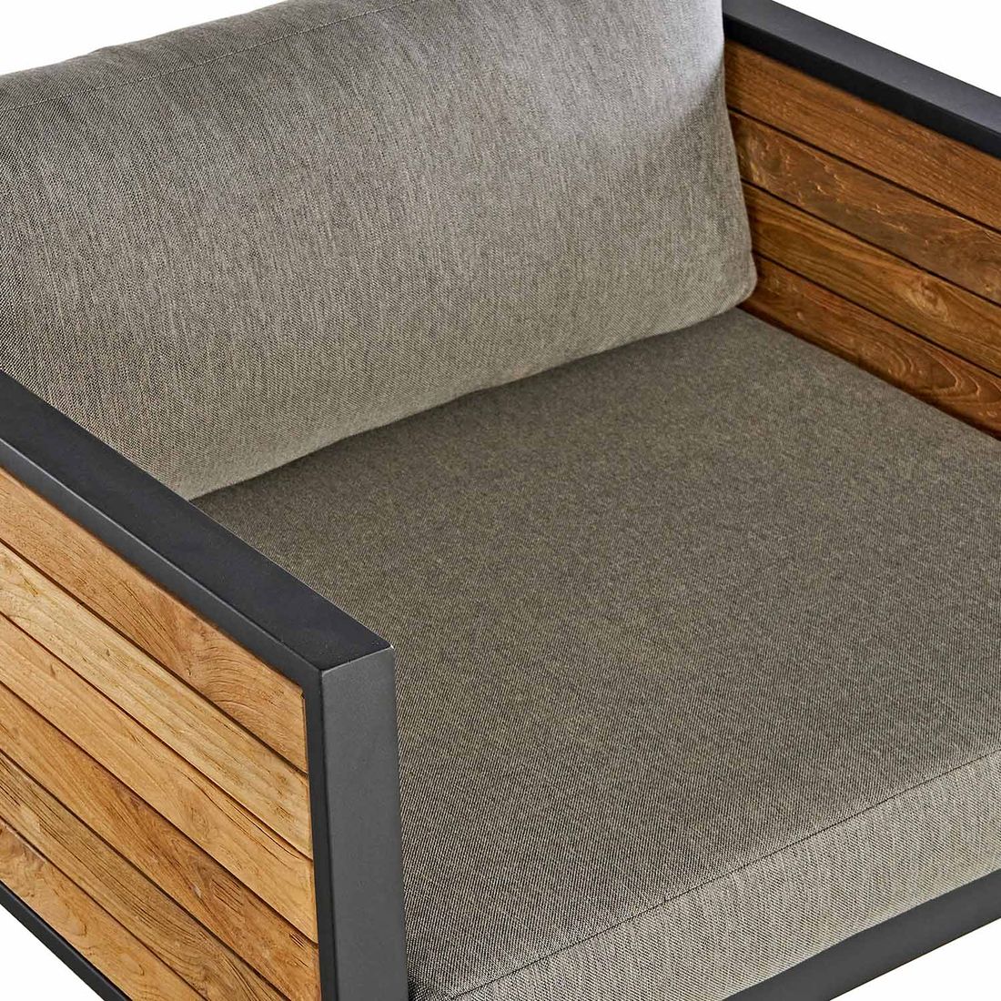 OUTLIV. Rhodos Lounge-Gruppe 4-tlg. Aluminium/Teak/Olefin