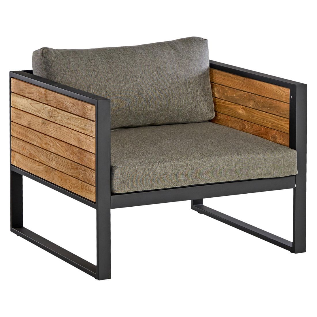 OUTLIV. Rhodos Lounge-Gruppe 4-tlg. Aluminium/Teak/Olefin