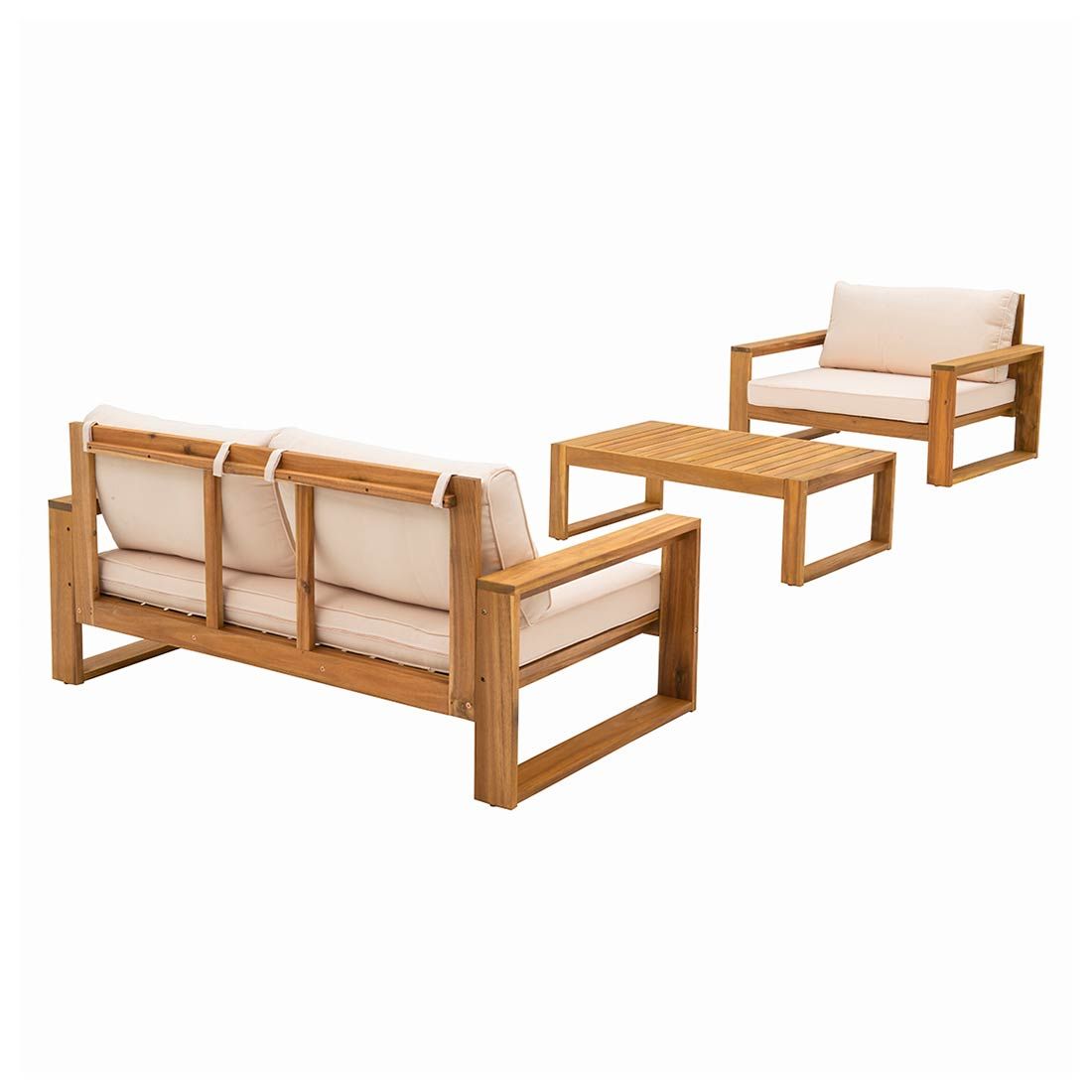 OUTLIV. Santa Cruz Loungeset 3-tlg. Akazie/Polyester