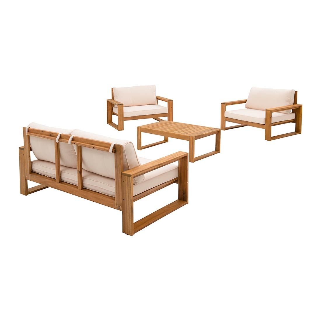OUTLIV. Santa Cruz Loungeset 4-tlg. Akazie/Polyester