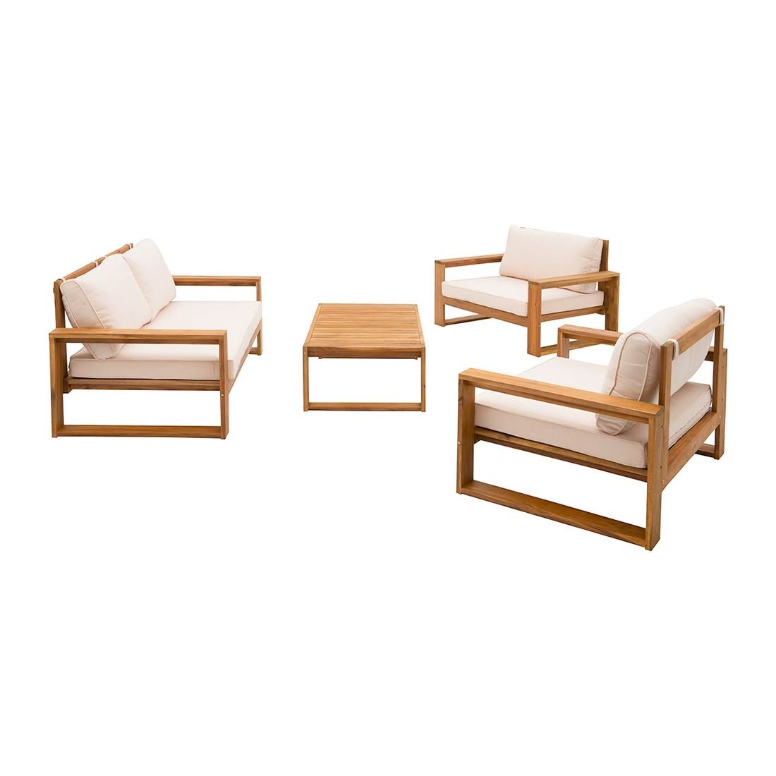 OUTLIV. Santa Cruz Loungeset 4-tlg. Akazie/Polyester