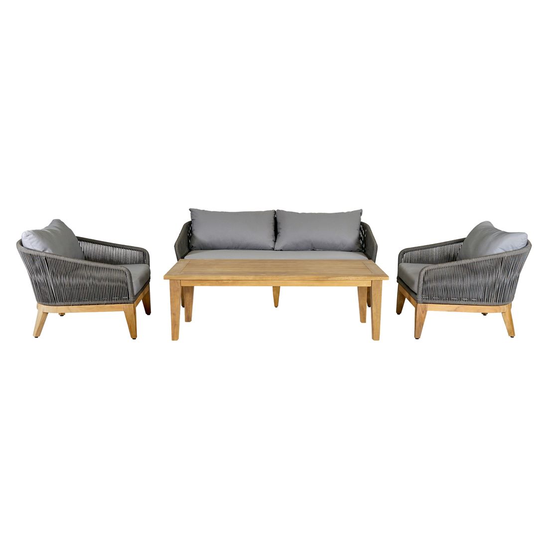 OUTLIV. Santorin Lounge-Gruppe 4-tlg. Teak/Rope/Olefin
