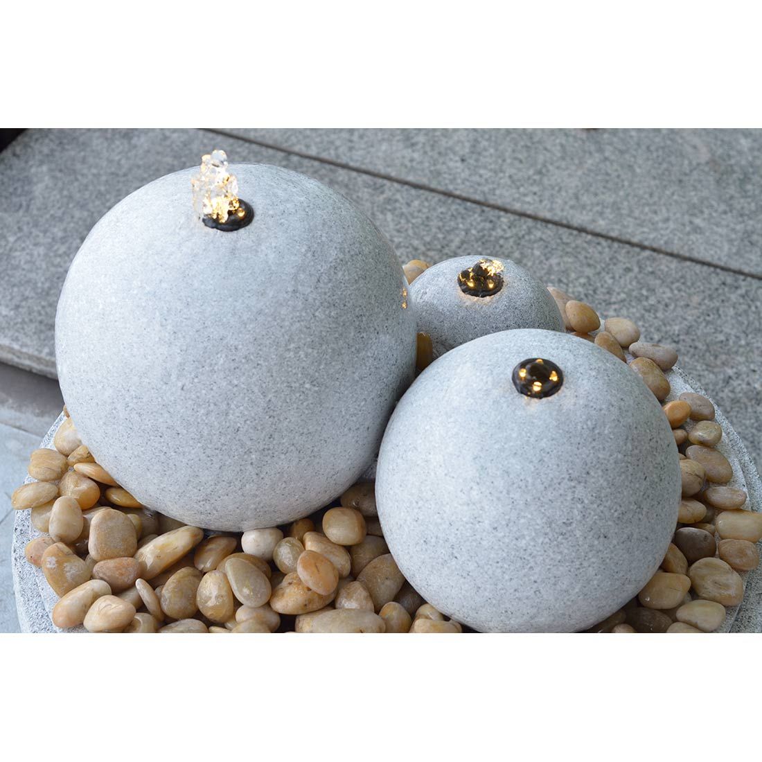 Heissner Saphira LED Eingrabbrunnen Set Polystone