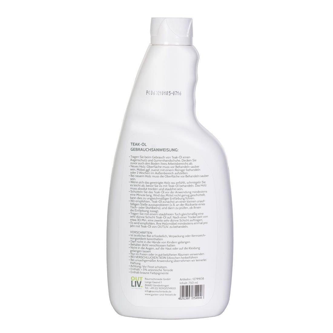 OUTLIV. Teak & Hartholz Öl 750ml