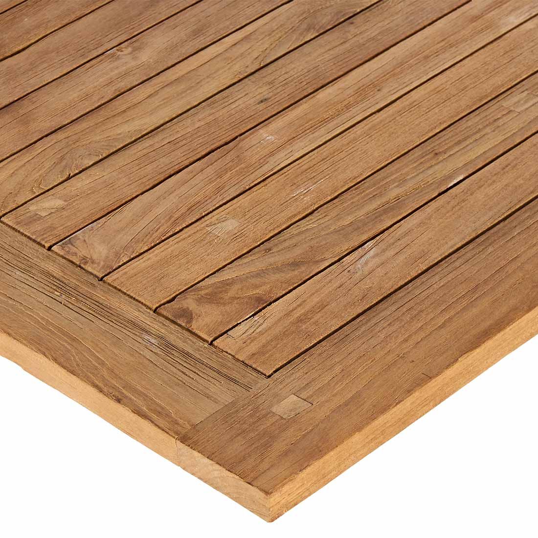 OUTLIV. GartentischPlatte 80x80cm Teak Natur Garten und Freizeit