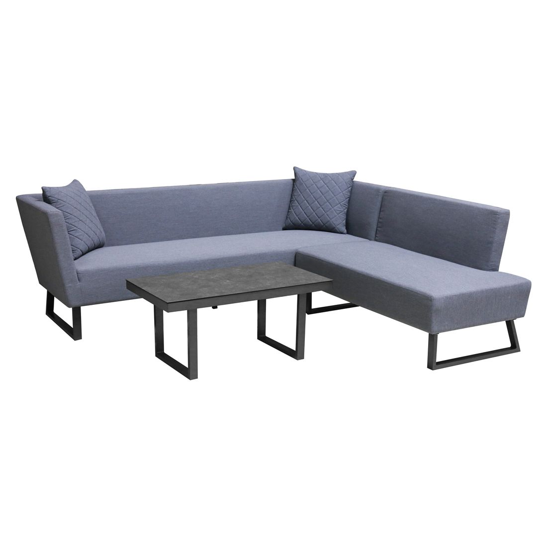 OUTLIV. by Detlef Steves Tonga Ecklounge 3-tlg. Aluminium/Sunbrella