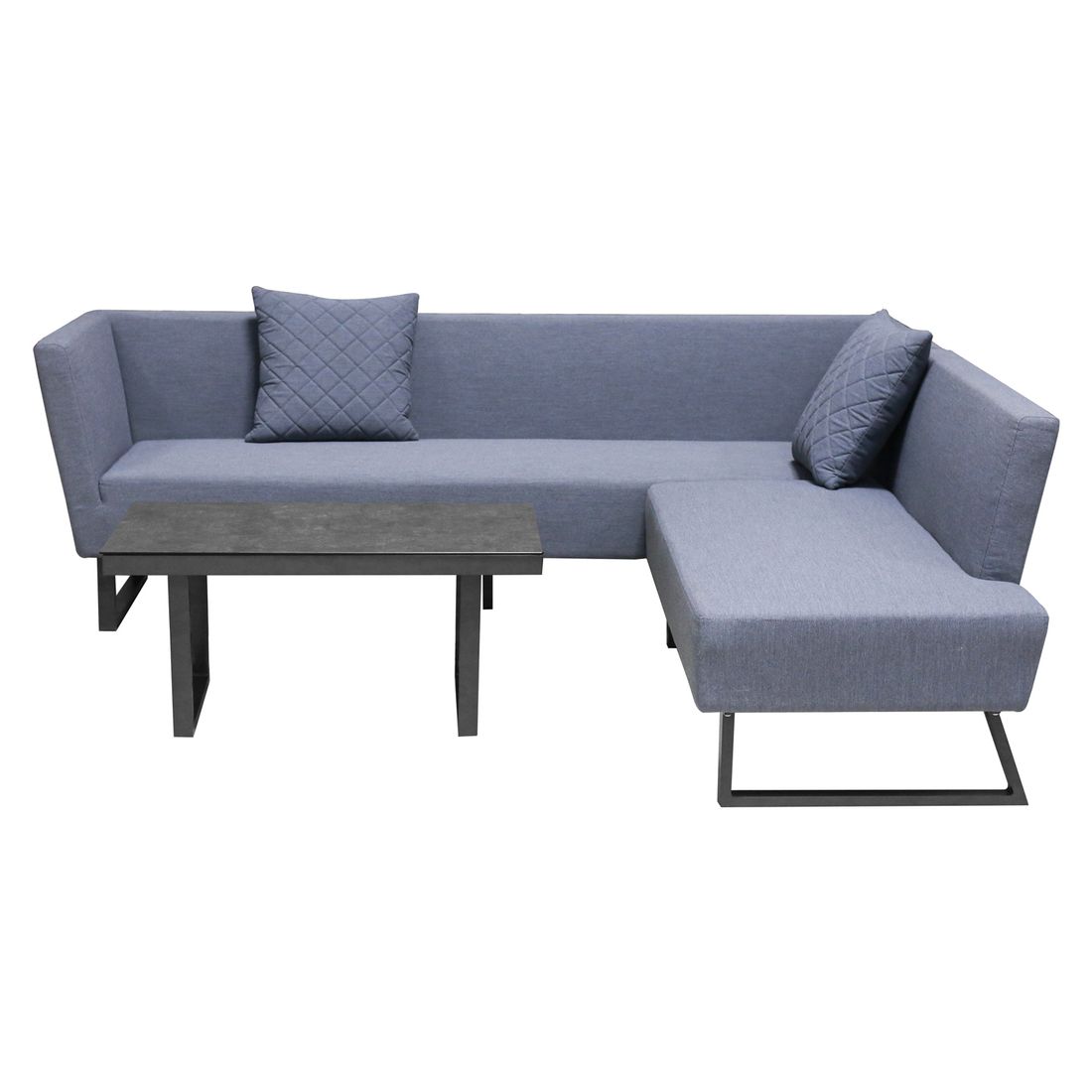 OUTLIV. by Detlef Steves Tonga Ecklounge 3-tlg. Aluminium/Sunbrella