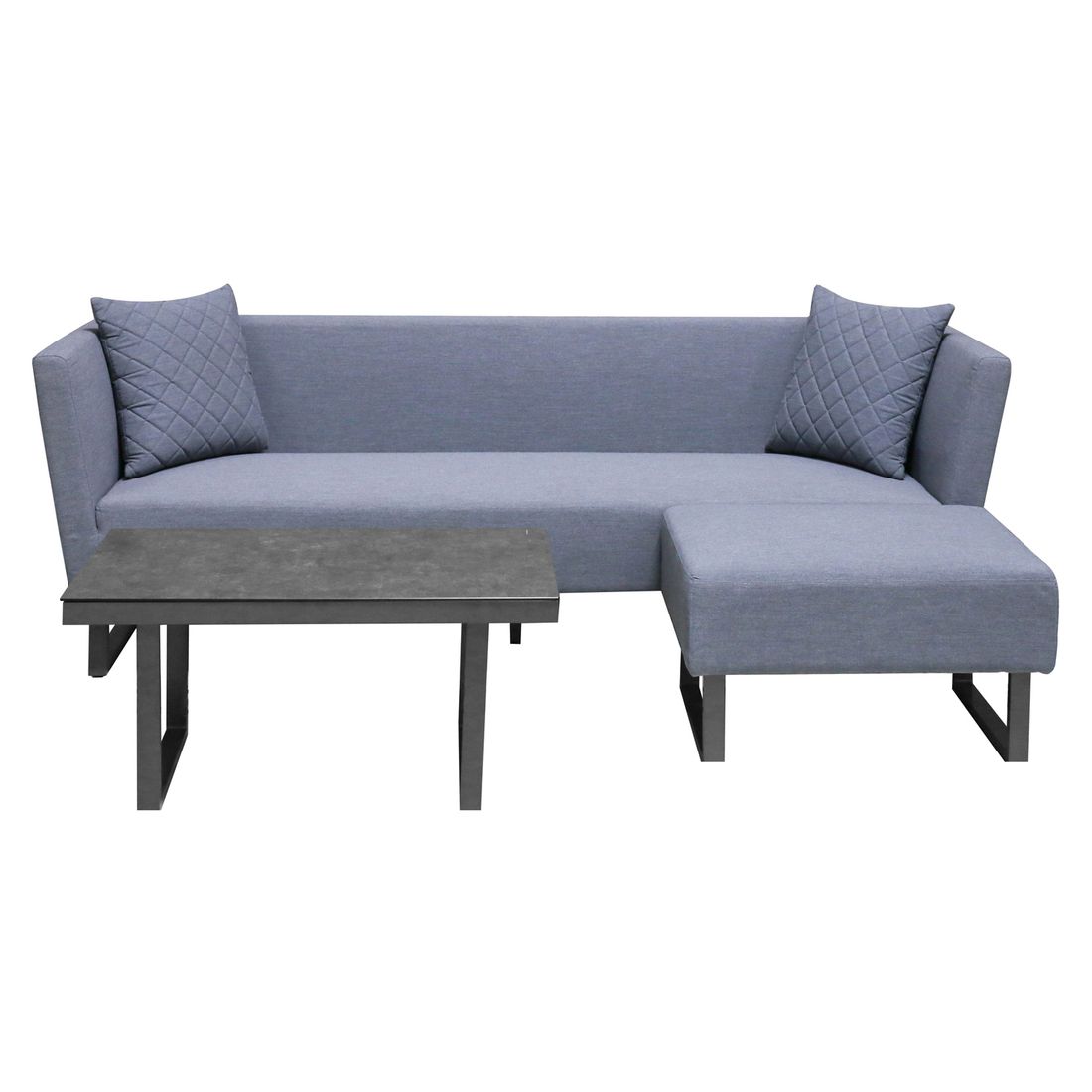 OUTLIV. by Detlef Steves Tonga Loungeset 3-tlg. Aluminium/Sunbrella