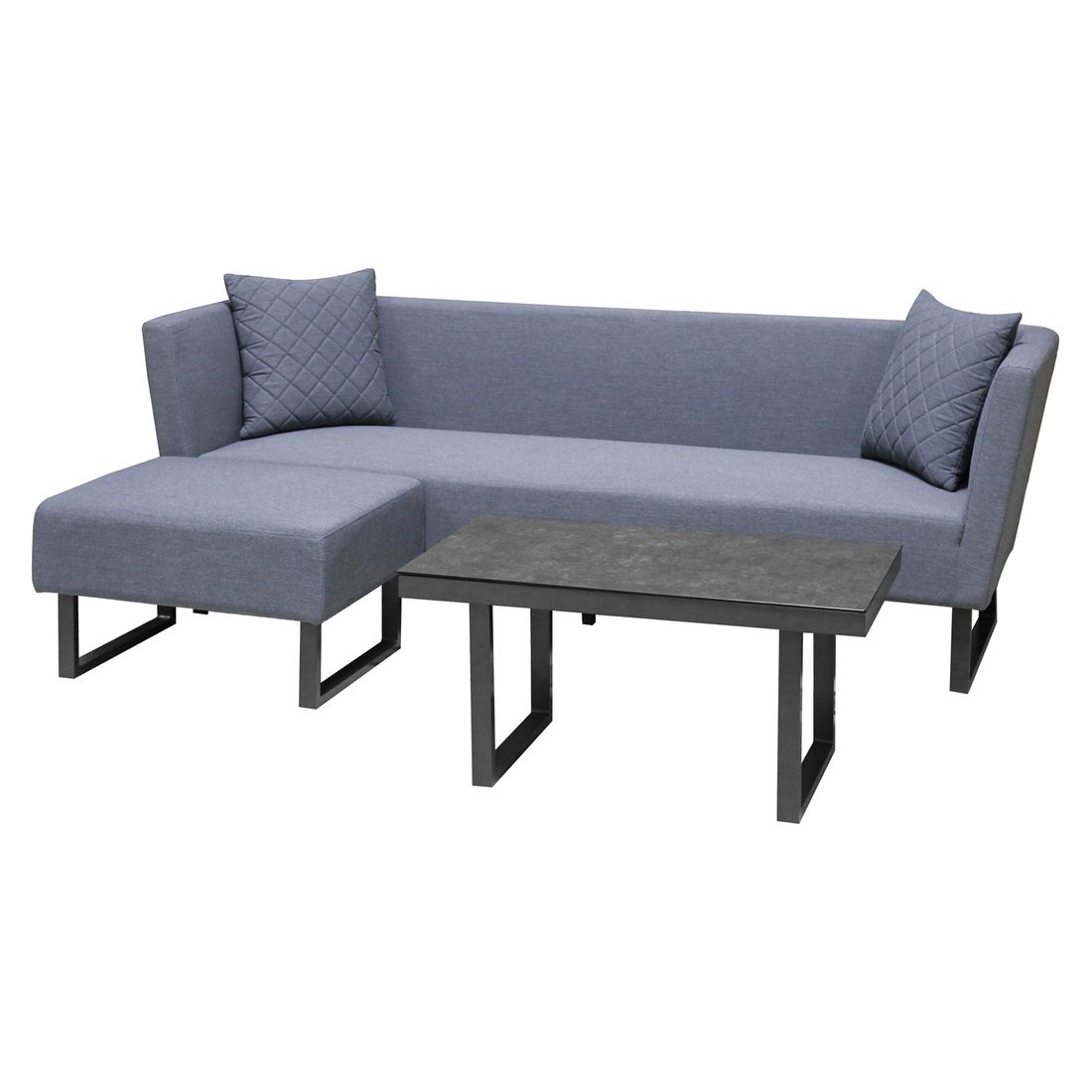OUTLIV. by Detlef Steves Tonga Loungeset 3-tlg. Aluminium/Sunbrella