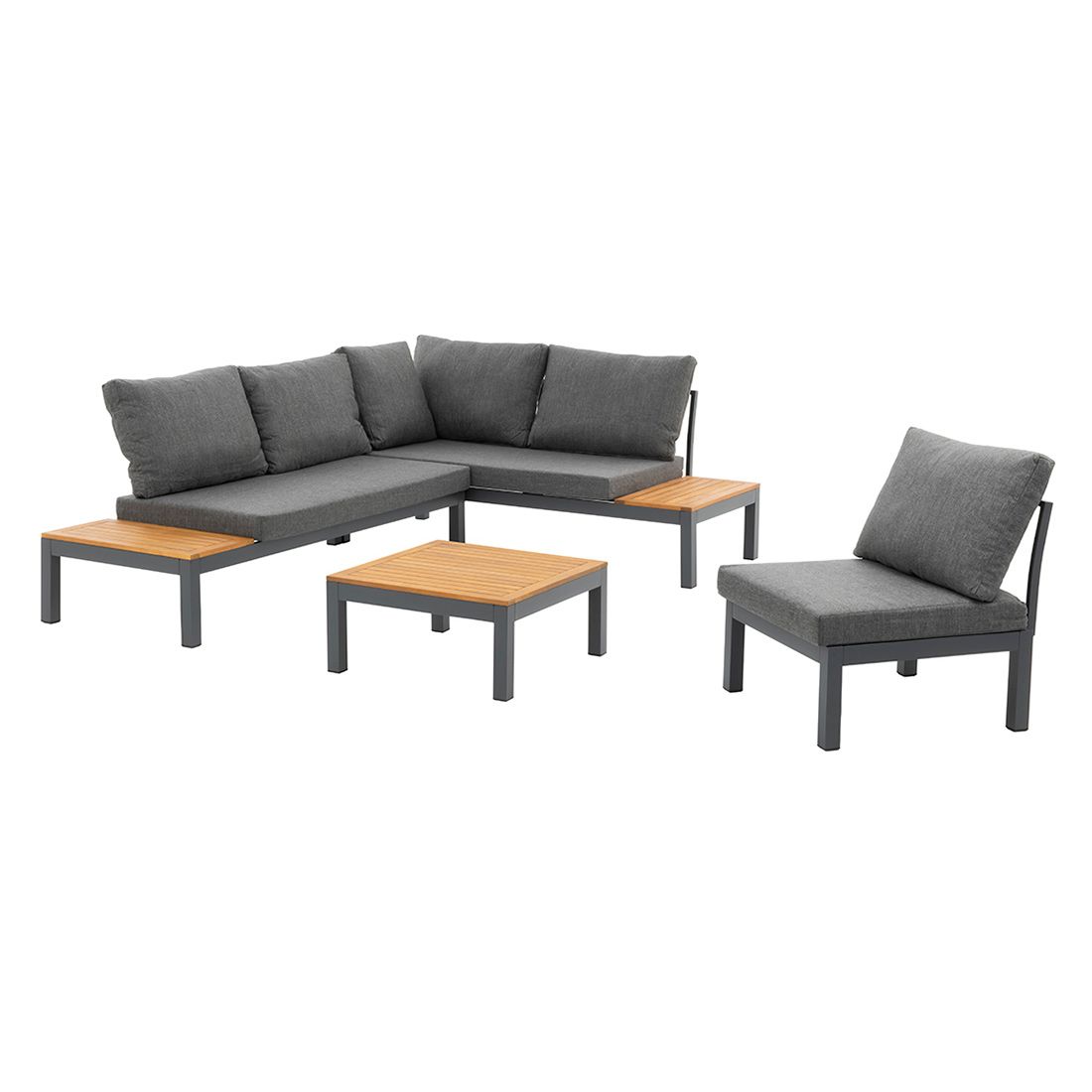 OUTLIV. Venedig Ecklounge 4-tlg. Aluminium/Akazie