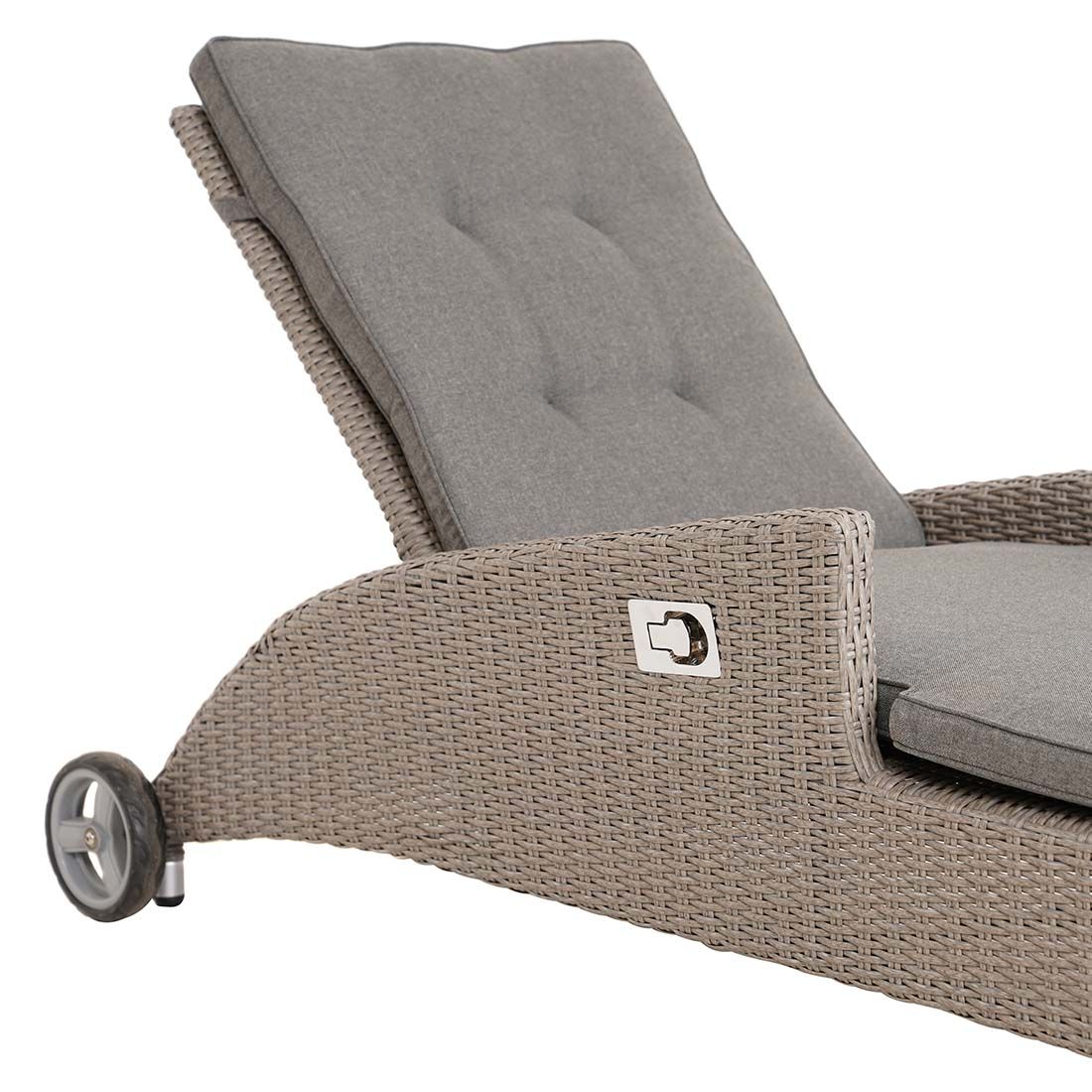 Ploß Vigo Comfort Gartenliege Geflecht/Polster