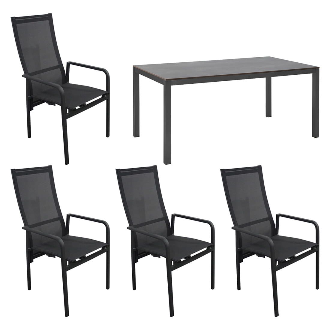 OUTLIV. Santa Monica Gartenmöbelset 5-tlg. Tisch 160x90cm