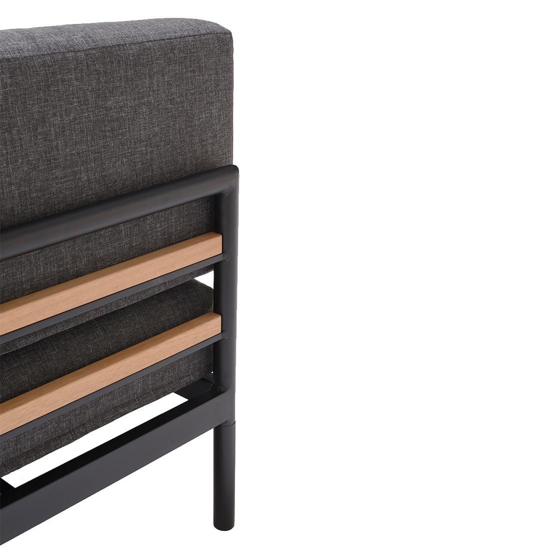 LifestyleGarden Bryde Ecklounge 3-tlg. Aluminium/Teak/Olefin