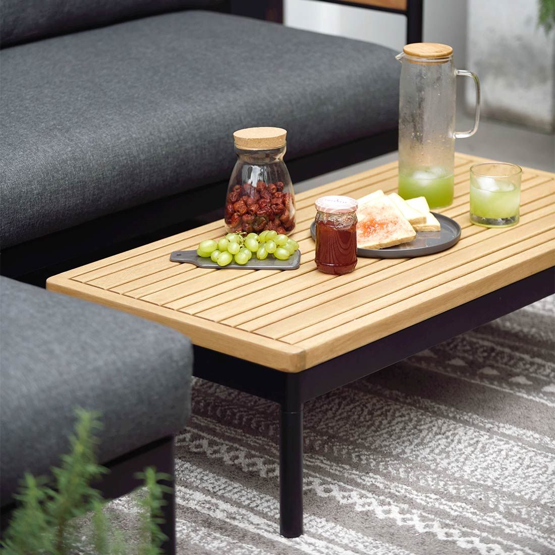 LifestyleGarden Bryde Ecklounge 3-tlg. Aluminium/Teak/Olefin