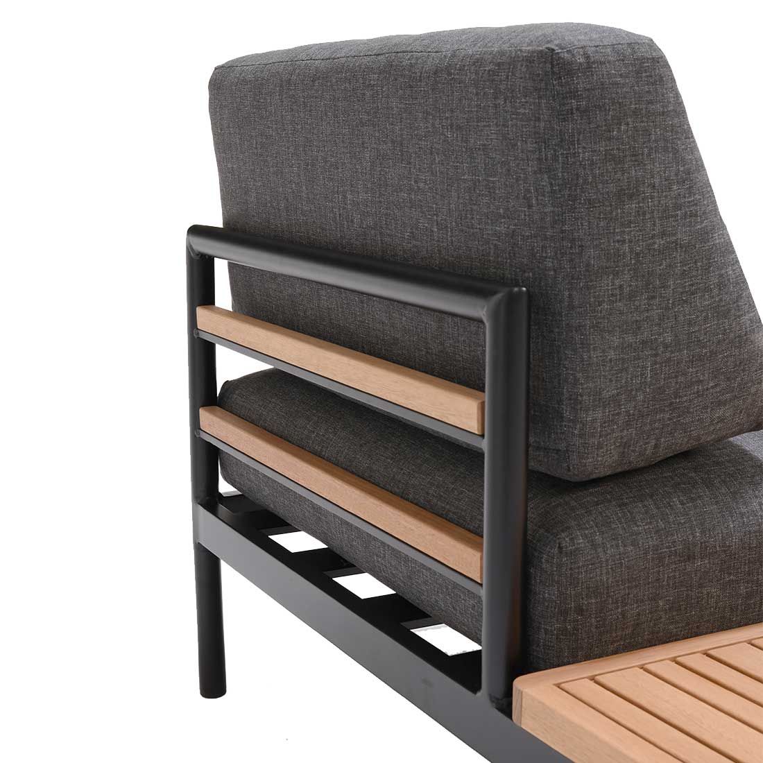 LifestyleGarden Bryde Ecklounge 3-tlg. Aluminium/Teak/Olefin