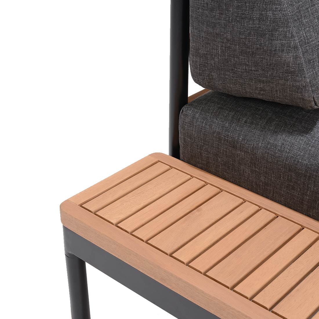 LifestyleGarden Bryde Ecklounge 3-tlg. Aluminium/Teak/Olefin
