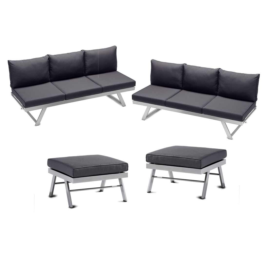 Sieger Auckland Ecklounge 4-tlg. Aluminium/Sunproof®