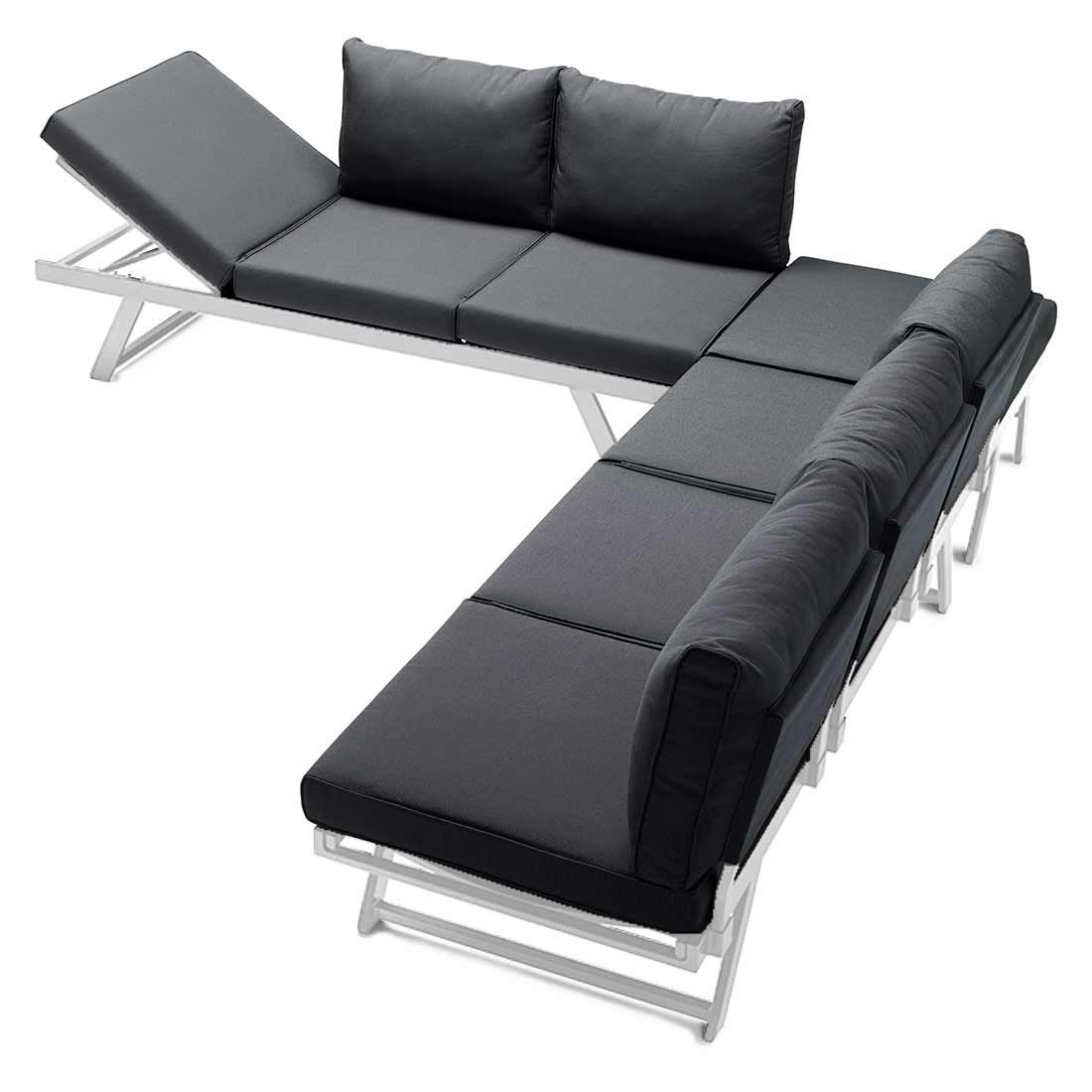 Sieger Auckland Ecklounge 4-tlg. Aluminium/Sunproof®