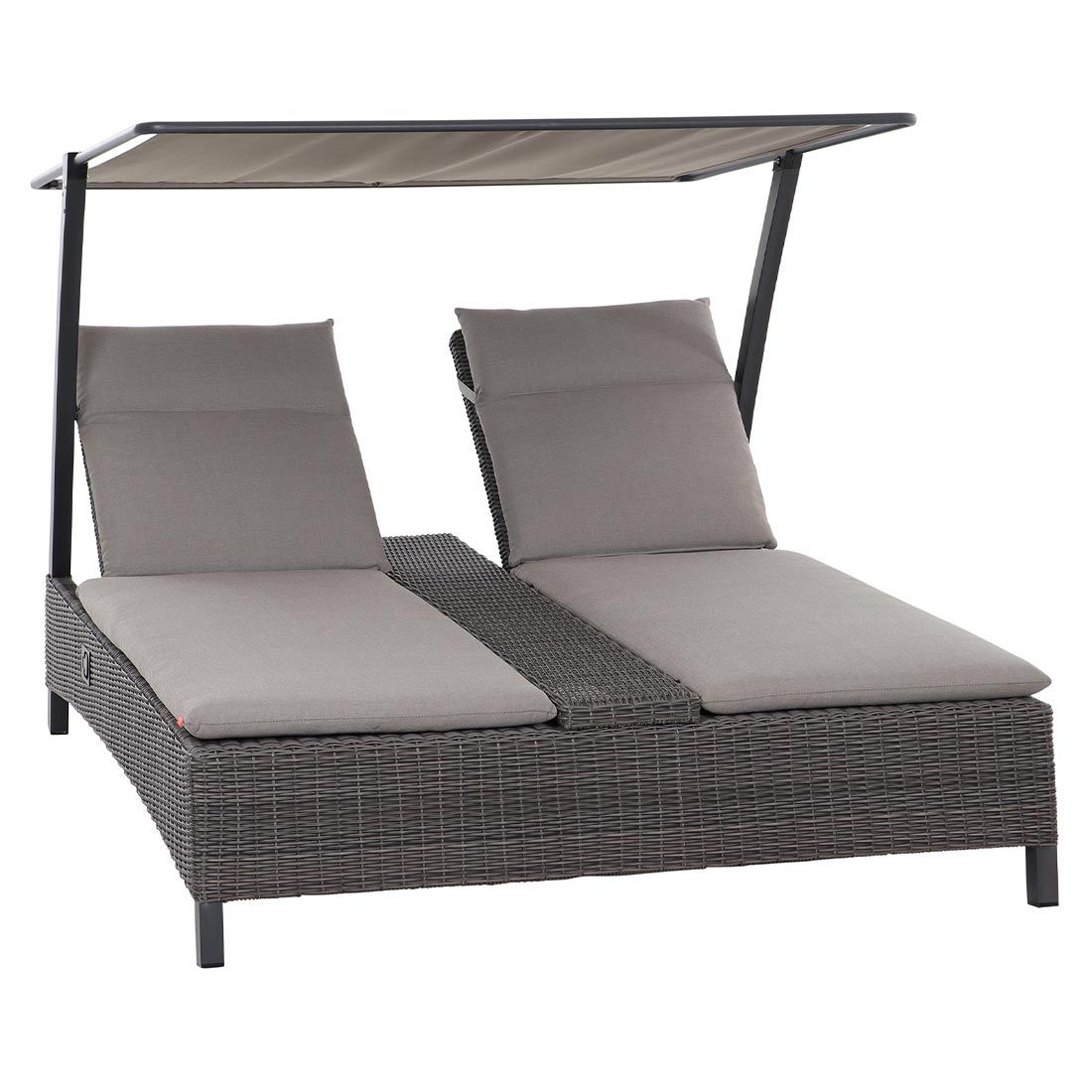 Siena Garden Corido Daybed inkl. Dach Aluminium/Gardino-Geflecht
