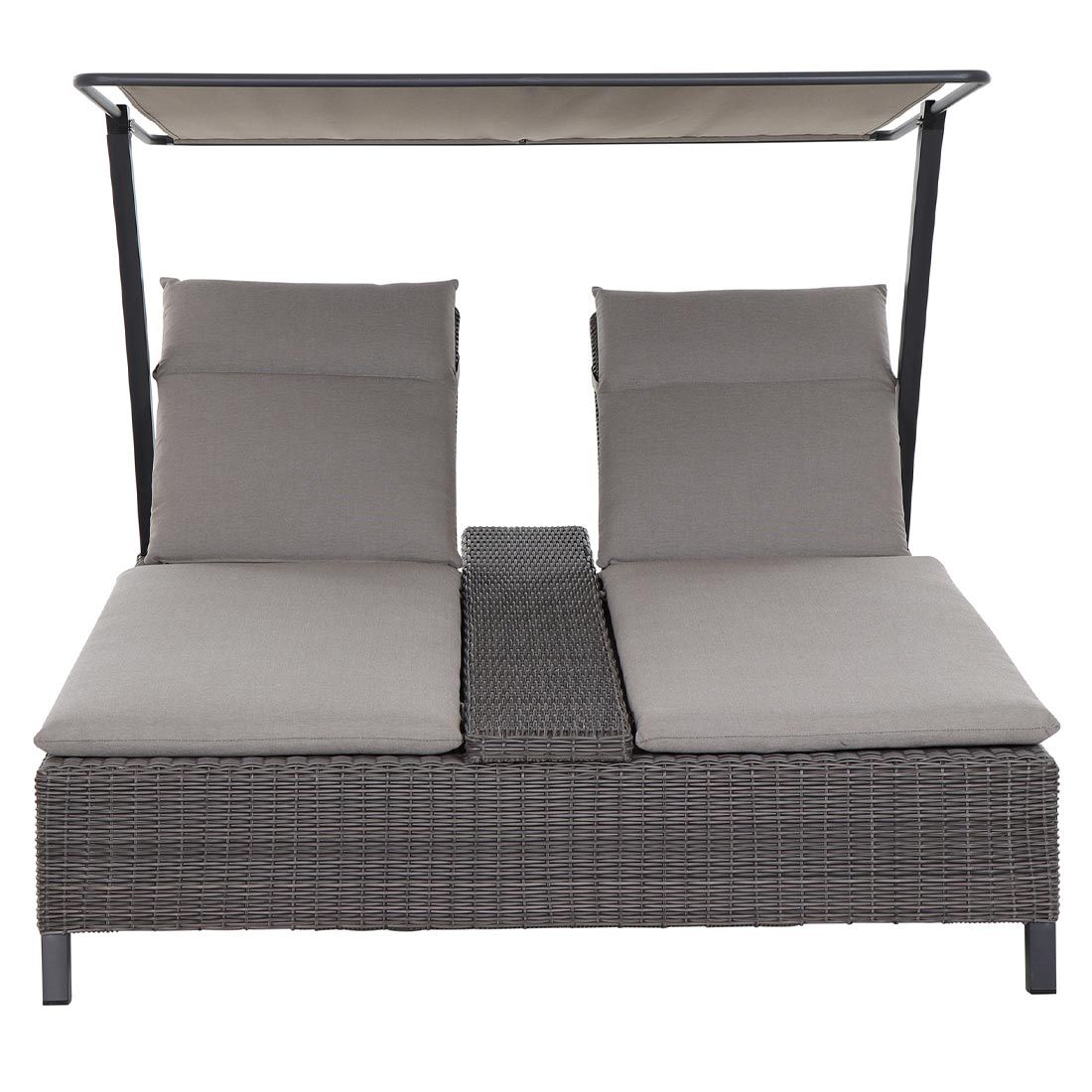 Siena Garden Corido Daybed inkl. Dach Aluminium/Gardino-Geflecht