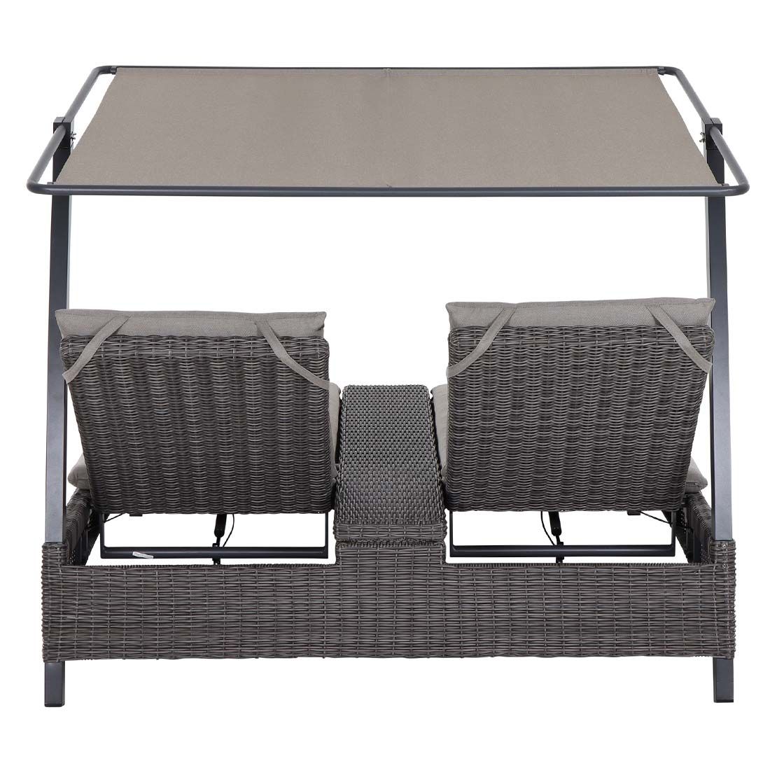 Siena Garden Corido Daybed inkl. Dach Aluminium/Gardino-Geflecht