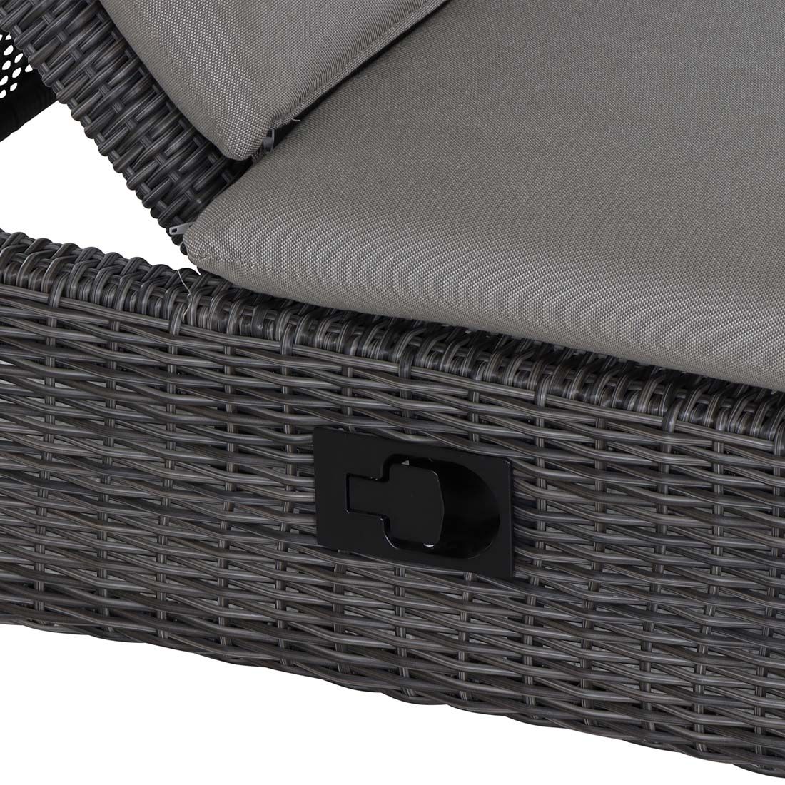 Siena Garden Corido Daybed inkl. Dach Aluminium/Gardino-Geflecht