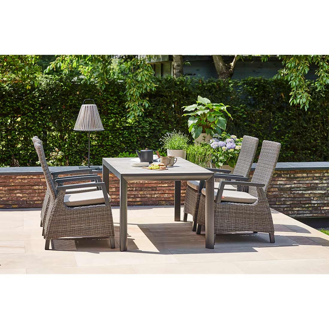 Siena Garden Corido Gartensessel Aluminium/Geflecht inkl. Kissen