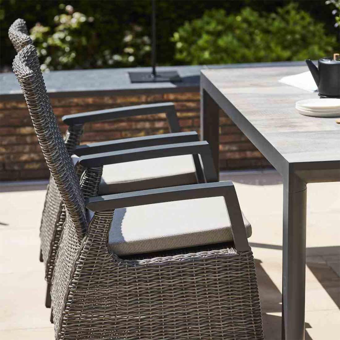 Siena Garden Corido Gartensessel Aluminium/Geflecht inkl. Kissen