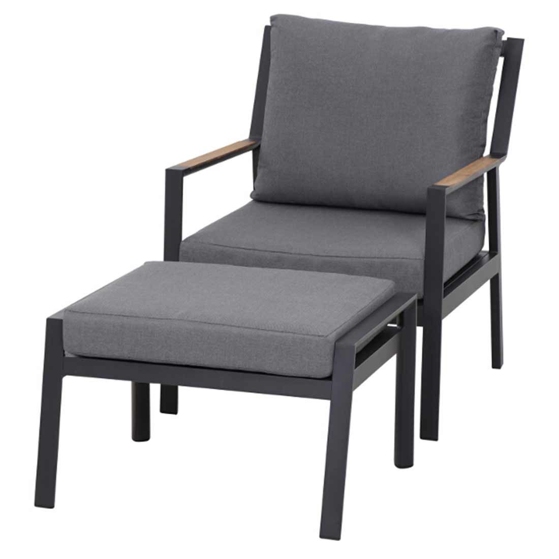 Siena Garden Londra Loungesessel Aluminium/Ranotex