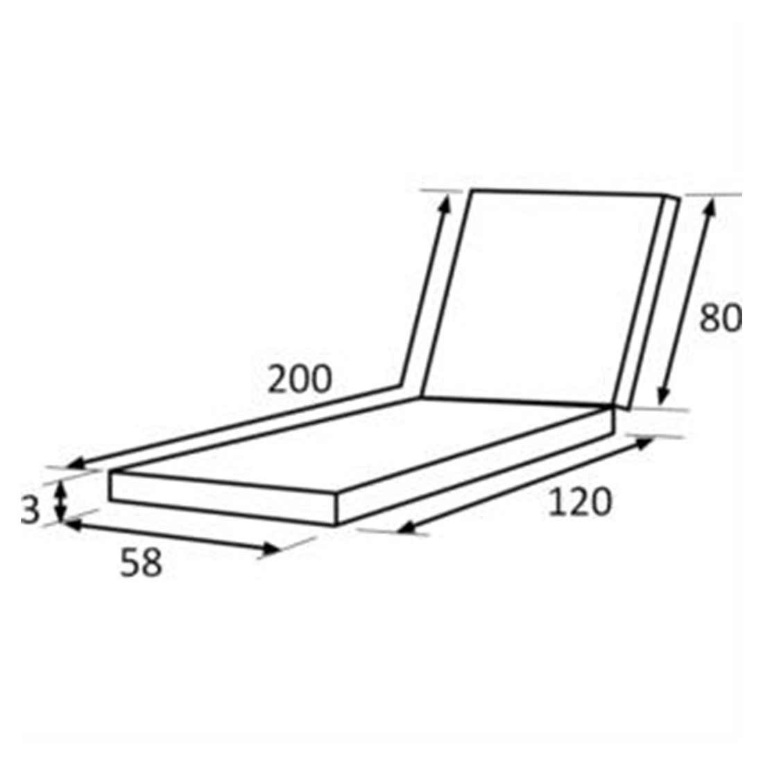 Siena Garden Musica Gartenliegenauflage 200x58x3cm Olefin