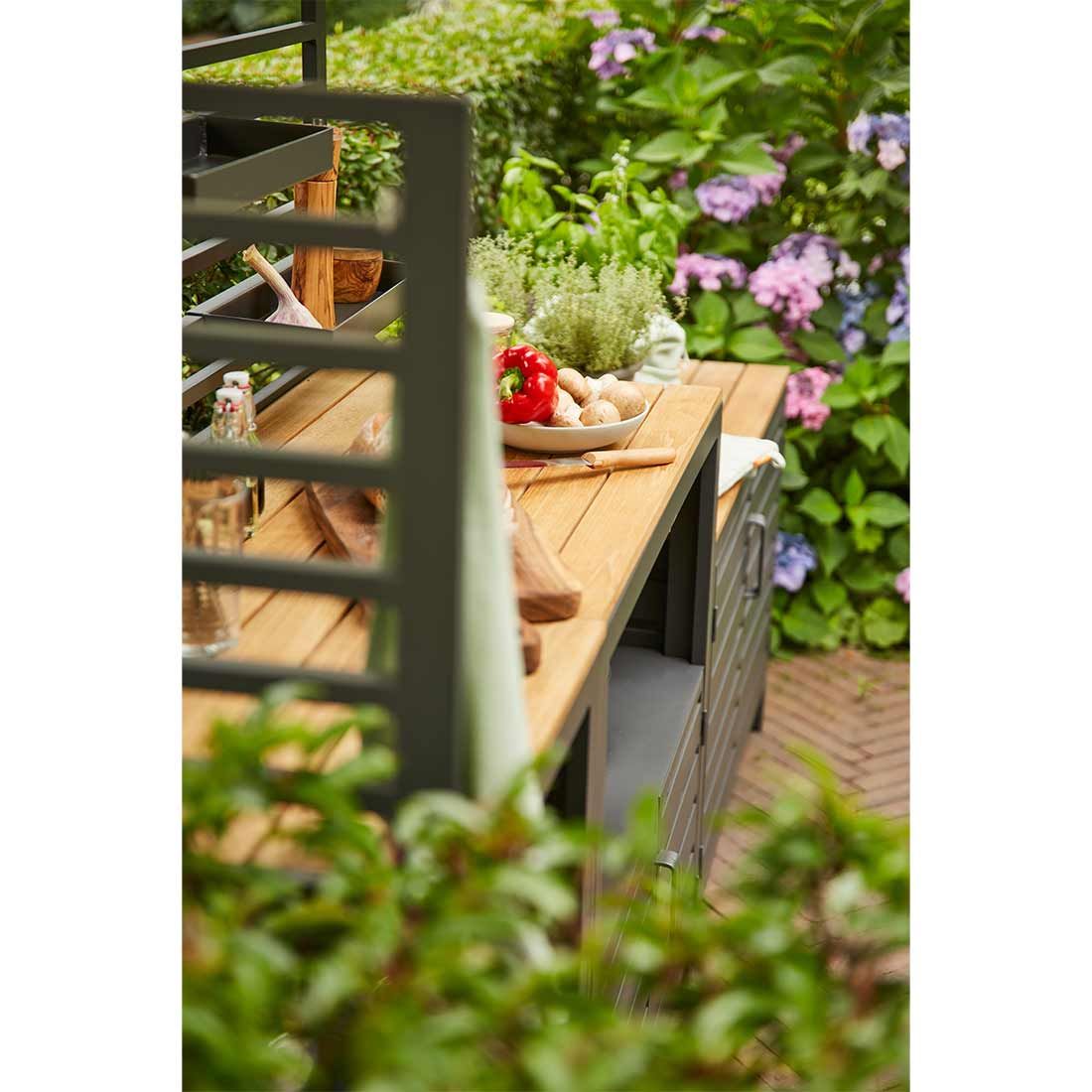 Siena Garden Sierra Outdoorküche Mittelmodul Aluminium/Teak