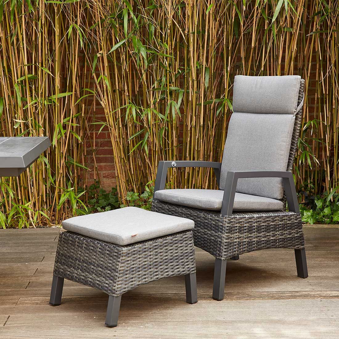 Siena Garden Taranto Hocker Aluminium/Gardino®-Geflecht