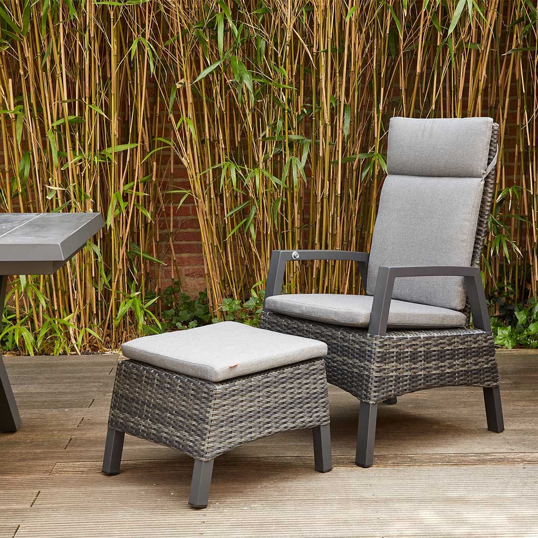 Siena Garden Taranto Verstellsessel Aluminium/Gardino®-Geflecht