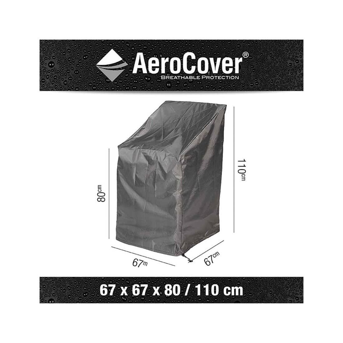 AeroCover Schutzhülle für Stapelsessel/Klappsessel 67x67x80/110cm Polyester