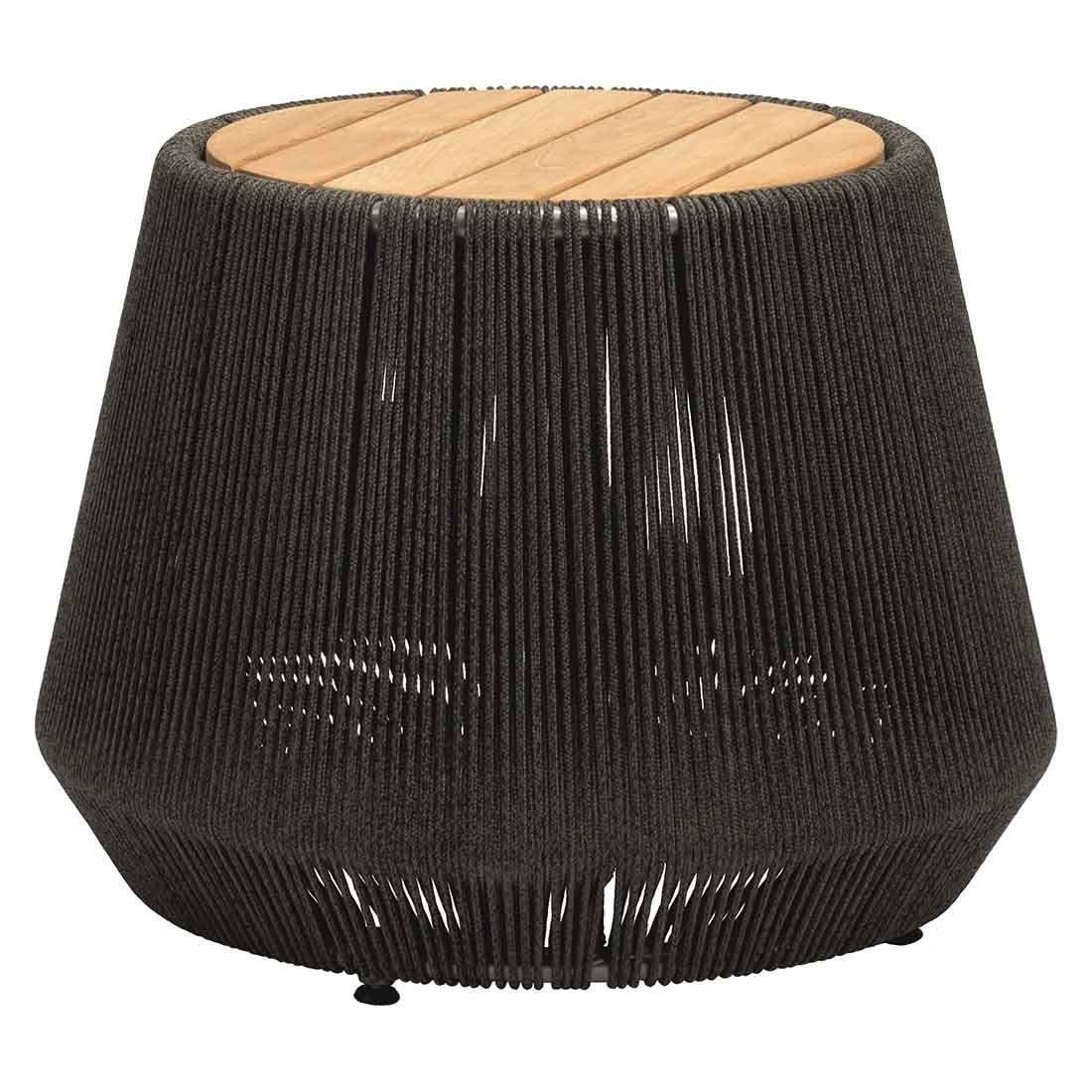 Stern Beistelltisch Ø45cm Aluminium/Rope/Teak