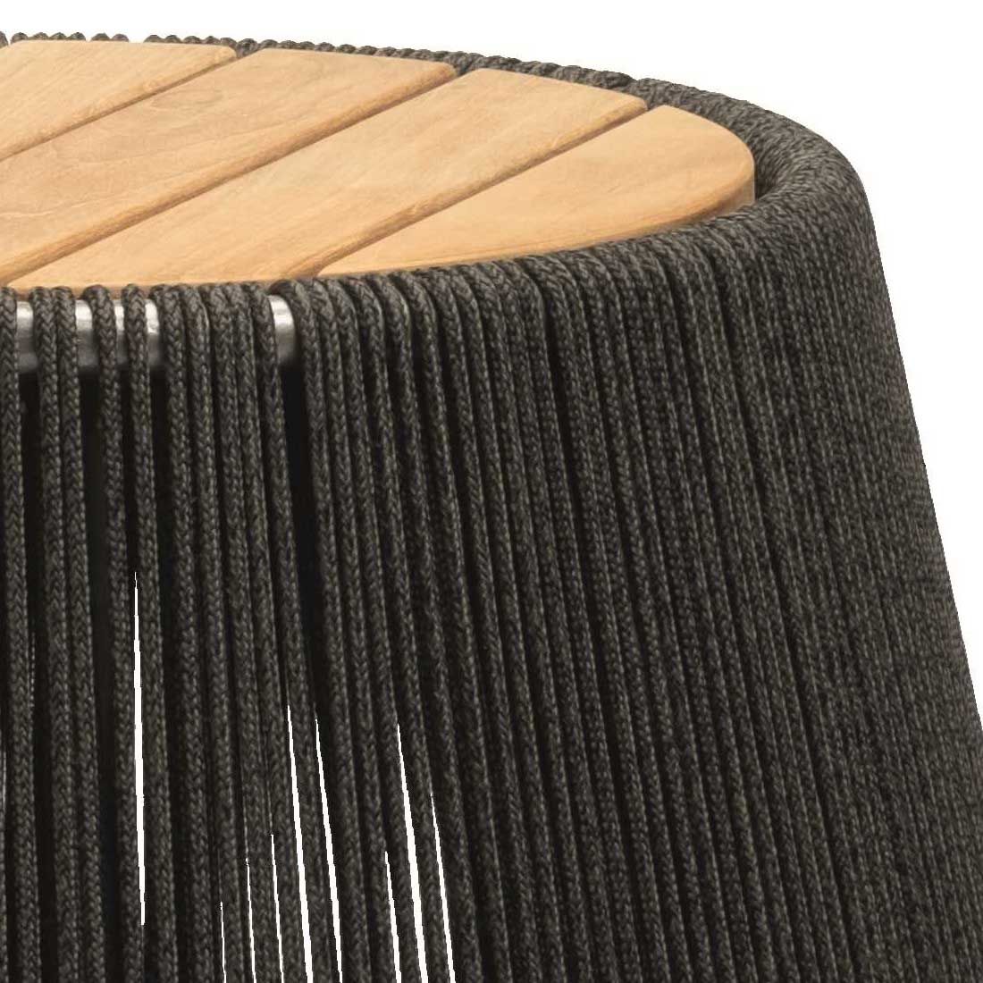 Stern Beistelltisch Ø45cm Aluminium/Rope/Teak