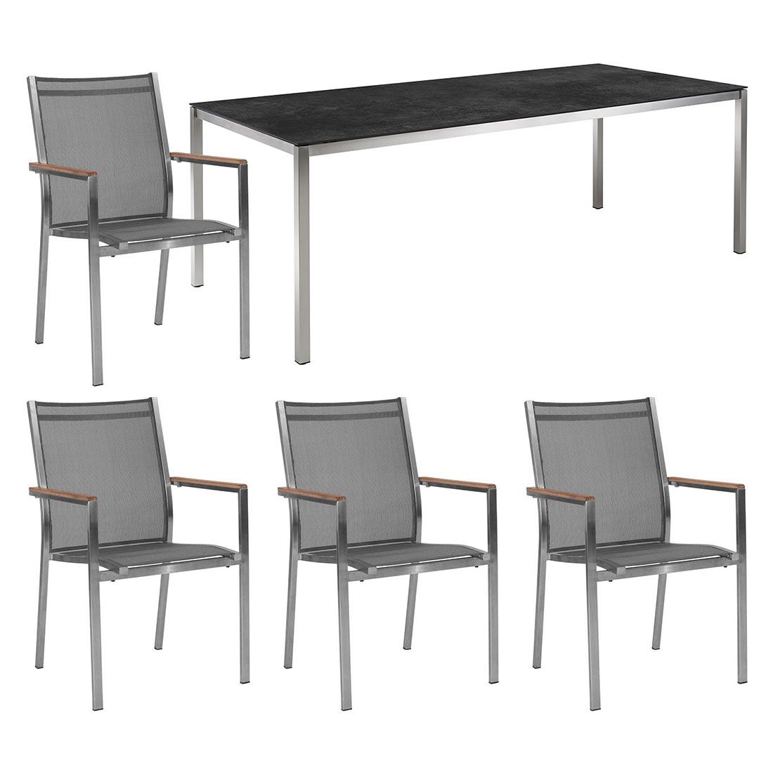 Stern Cardiff Gartenmöbelset 5-tlg. mit Tisch 160x100 cm