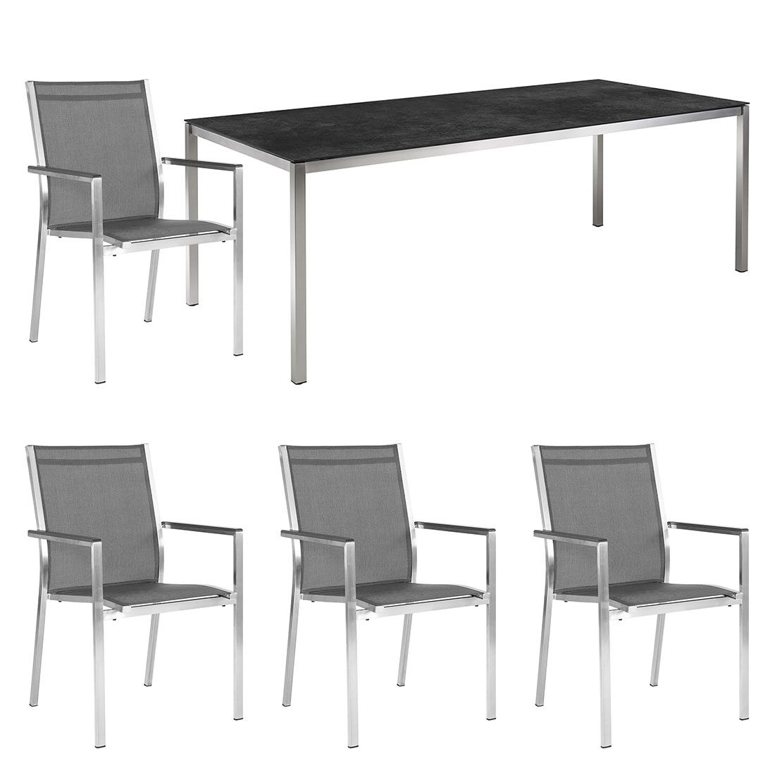 Stern Cardiff Gartenmöbelset 5-tlg. mit Tisch 160x100 cm