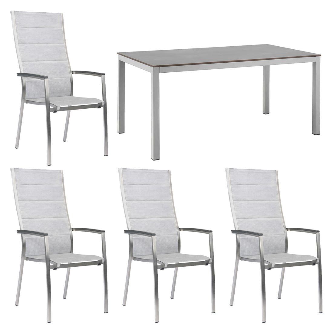 Stern Cardiff Gartenmöbelset 5-tlg. mit Tisch 160x90 cm